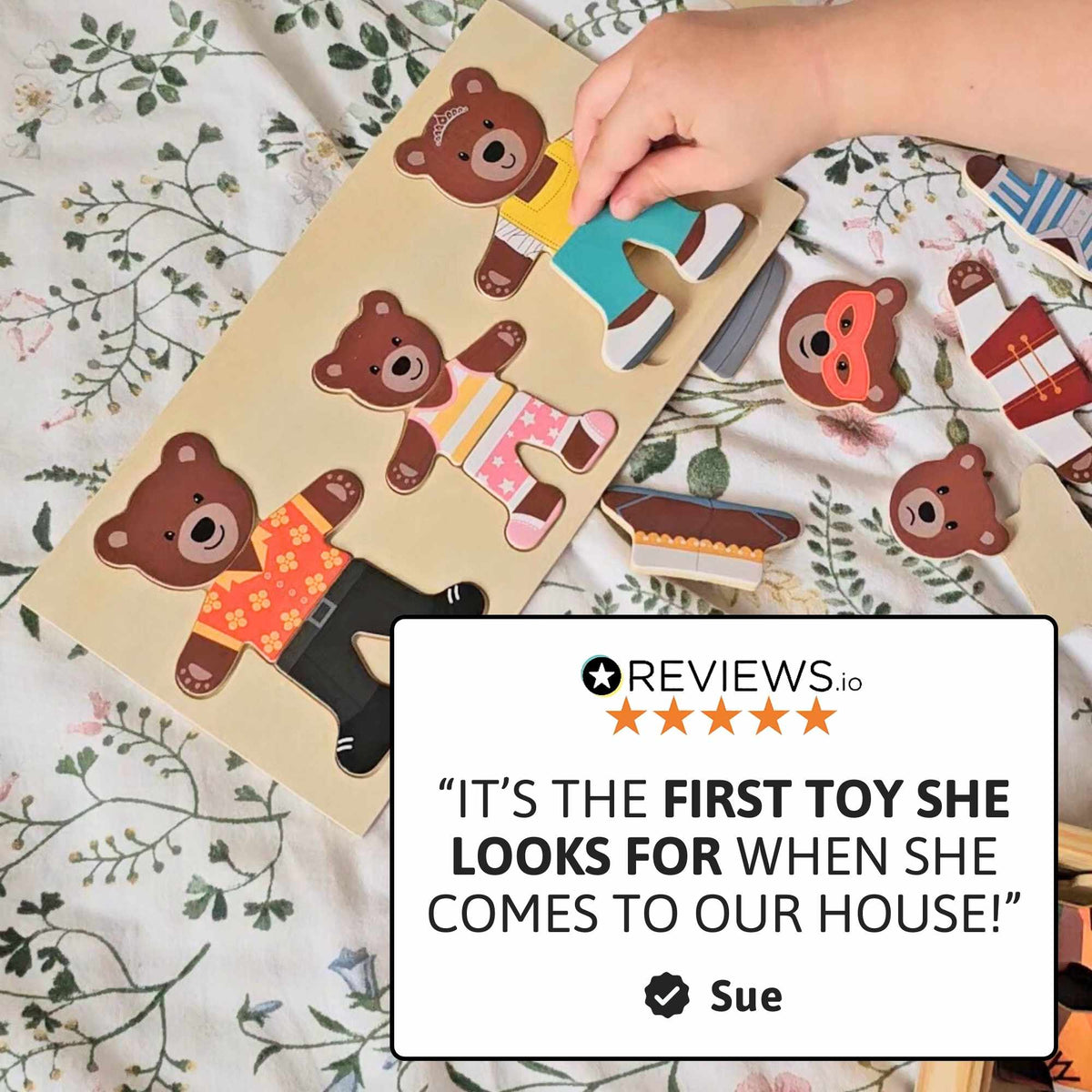 Wooden Puzzle Game - Bears Dress Up Set