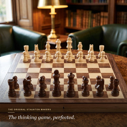 Folding Chess Board - Luxury 15 Inch Chess Set