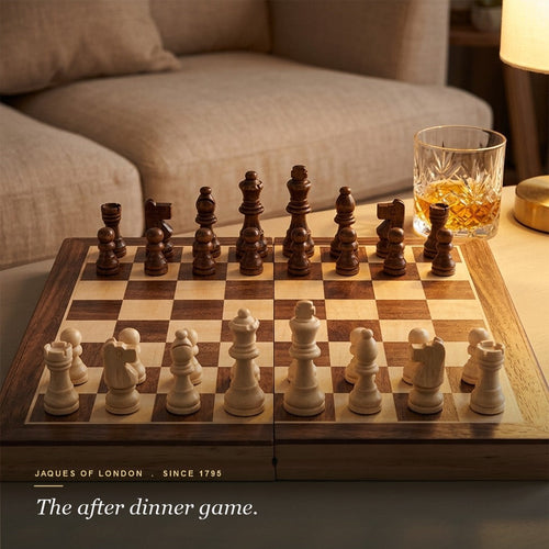 Folding Chess Board - Luxury 15 Inch Chess Set