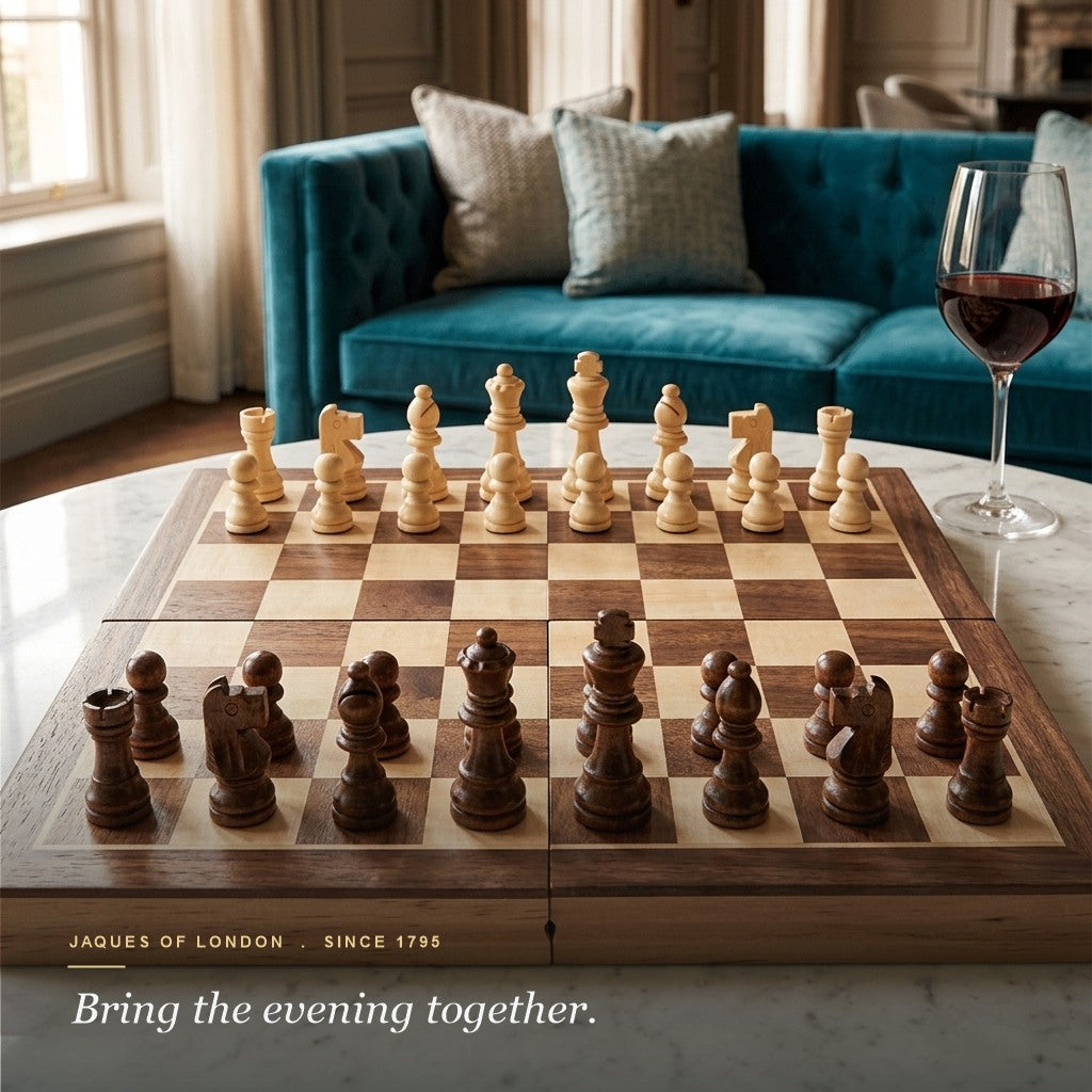Folding Chess Board - Luxury 15 Inch Chess Set